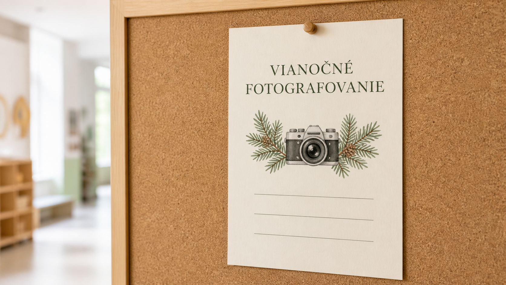 Oznam o vianočnom fotografovaní pre rodičov